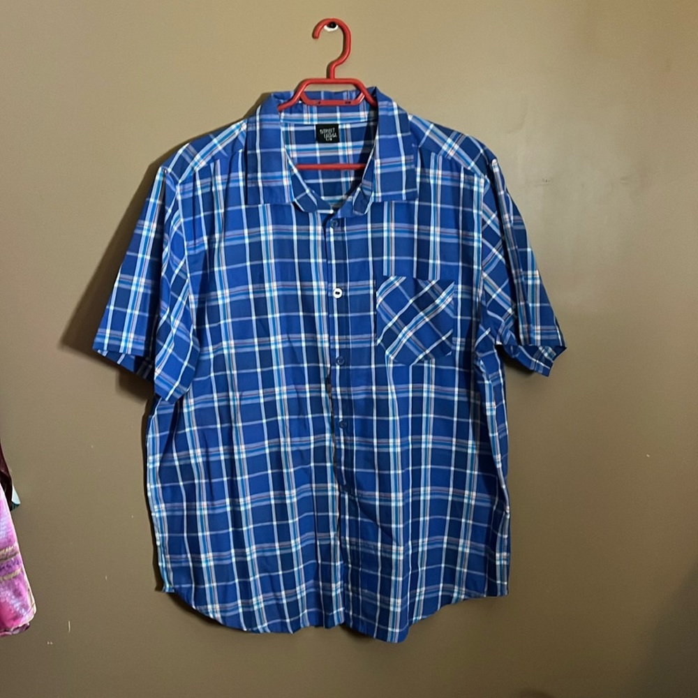 😄Plaid dress shirt buttons. B4